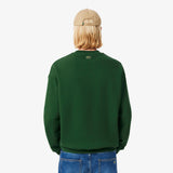 Lacoste Men's Heritage Embroidery Fleece Sweatshirt In Pine Green