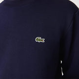 Lacoste Organic Brushed Cotton Sweatshirt in Navy