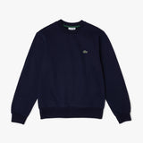 Lacoste Organic Brushed Cotton Sweatshirt in Navy