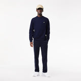 Lacoste Organic Brushed Cotton Sweatshirt in Navy