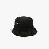 Lacoste Piqué Unisex Bucket Hat Unisex In Black