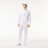 Lacoste Recycled Fiber Zipped Sport Sweatshirt in White Z92