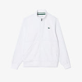 Lacoste Recycled Fiber Zipped Sport Sweatshirt in White Z92