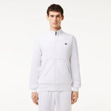 Lacoste Recycled Fiber Zipped Sport Sweatshirt in White Z92