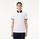 Lacoste Regular Fit Polo Shirt with Contrasting Collar in White 001