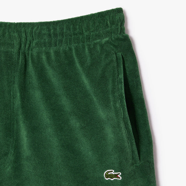 Lacoste Regular Fit Terry Knit Paris Shorts in Pine Green 132