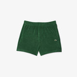 Lacoste Regular Fit Terry Knit Paris Shorts in Pine Green