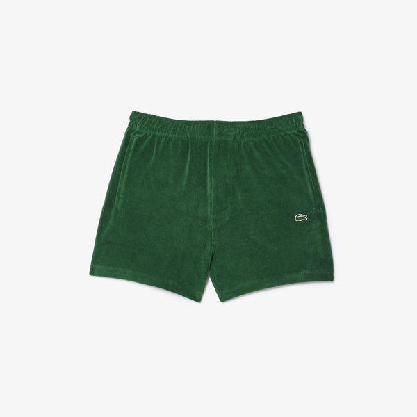 Lacoste Regular Fit Terry Knit Paris Shorts in Pine Green 132