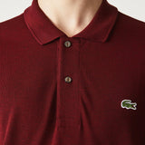 Lacoste Short Sleeve Top Vine Chine in Red