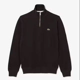 Lacoste Zip-Up High Neck Interlock Sweatshirt Brown