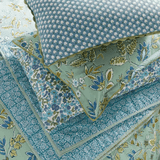 Land & Shore Bramble Pair of Standard Pillowcases In Green