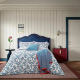 Land & Shore River King Size Duvet Cover Single In Blue / Red