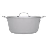 Laura Ashley Casserole Pot with Glass Lid 28cm In Dove Grey