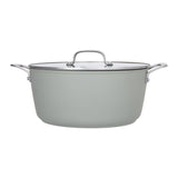 Laura Ashley Casserole Pot & Glass Lid 28cm In Sage Leaf