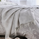 Laura Ashley Payton Throw Silver