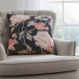 Laura Ashley Peonies Feather Filled Cushion Dark Smoke
