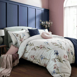 Laura Ashley Hawling Irises Double Duvet Cover Set In Grape Purple