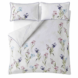 Laura Ashley Hawling Irises Double Duvet Cover Set In Grape Purple