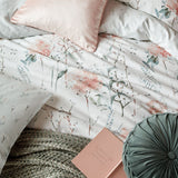 Laura Ashley Pallington Bloom Double Duvet Set In Plaster Pink