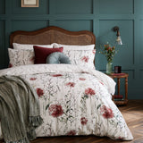 Laura Ashley Pallington Bloom Double Duvet Set In Ruby