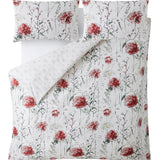 Laura Ashley Pallington Bloom Double Duvet Set In Ruby