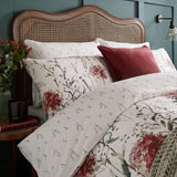 Laura Ashley Pallington Bloom Double Duvet Set In Ruby