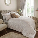 Laura Ashley Rowsham Garden Double Duvet Cover Set In Natural