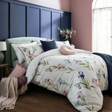 Laura Ashley Hawling Irises King Duvet Cover Set In Grape Purple