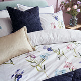 Laura Ashley Hawling Irises King Duvet Cover Set In Grape Purple
