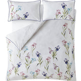 Laura Ashley Hawling Irises King Duvet Cover Set In Grape Purple