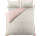 Laura Ashley Ashtead Damask Duvet Set Single Coral