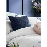 Laura Ashley Barley Embossed Cushion In Midnight Navy