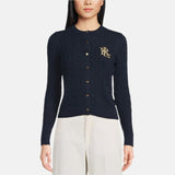 Lauren by Ralph Lauren Ralhan-Long Sleeve Cardigan In Navy