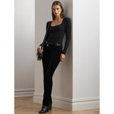 Lauren Ralph Lauren Aminata Long Sleeve Top in Black