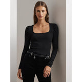 Lauren Ralph Lauren Aminata Long Sleeve Top in Black