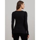 Lauren Ralph Lauren Aminata Long Sleeve Top in Black