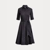 Lauren Ralph Lauren Belted Cotton-Blend Shirtdress