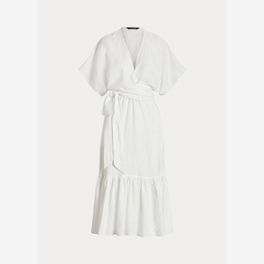 Lauren Ralph Lauren Belted Linen Wrap-Style Dress Lauren Ralph Lauren Belted Linen Wrap-Style Dress