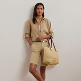 Lauren Ralph Lauren Bi-Stretch Twill Short in Birch Tan