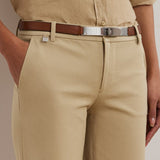 Lauren Ralph Lauren Bi-Stretch Twill Short in Birch Tan