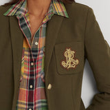 Lauren Ralph Lauren Bullion Jacquard Blazer Green