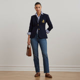 Lauren Ralph Lauren Bullion Jacquard Blazer In Navy