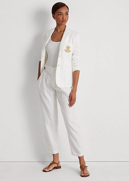 Ralph lauren women's white blazer discount