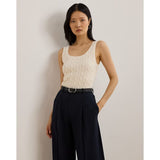 Lauren Ralph Lauren Cable-Knit Sleeveless Jumper In Mascarpone Cream