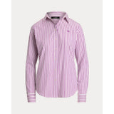 Lauren Ralph Lauren Classic Fit Striped Broadcloth Shirt In Purple Stripe
