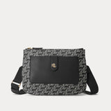 Lauren Ralph Lauren Coated Canvas Medium Jamey Crossbody Bag Black