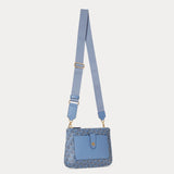 Lauren Ralph Lauren Coated Canvas Medium Jamey Crossbody Bag Slate Blue