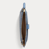 Lauren Ralph Lauren Coated Canvas Medium Jamey Crossbody Bag Slate Blue