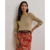 Lauren Ralph Lauren Cotton-Blend Boatneck Jumper In Birch Tan