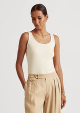 Lauren Ralph Lauren Cotton-Blend Tank Top White